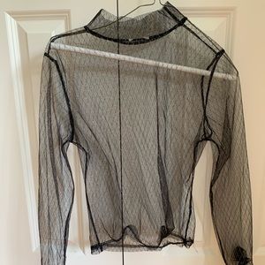Black and silver sheer top!
